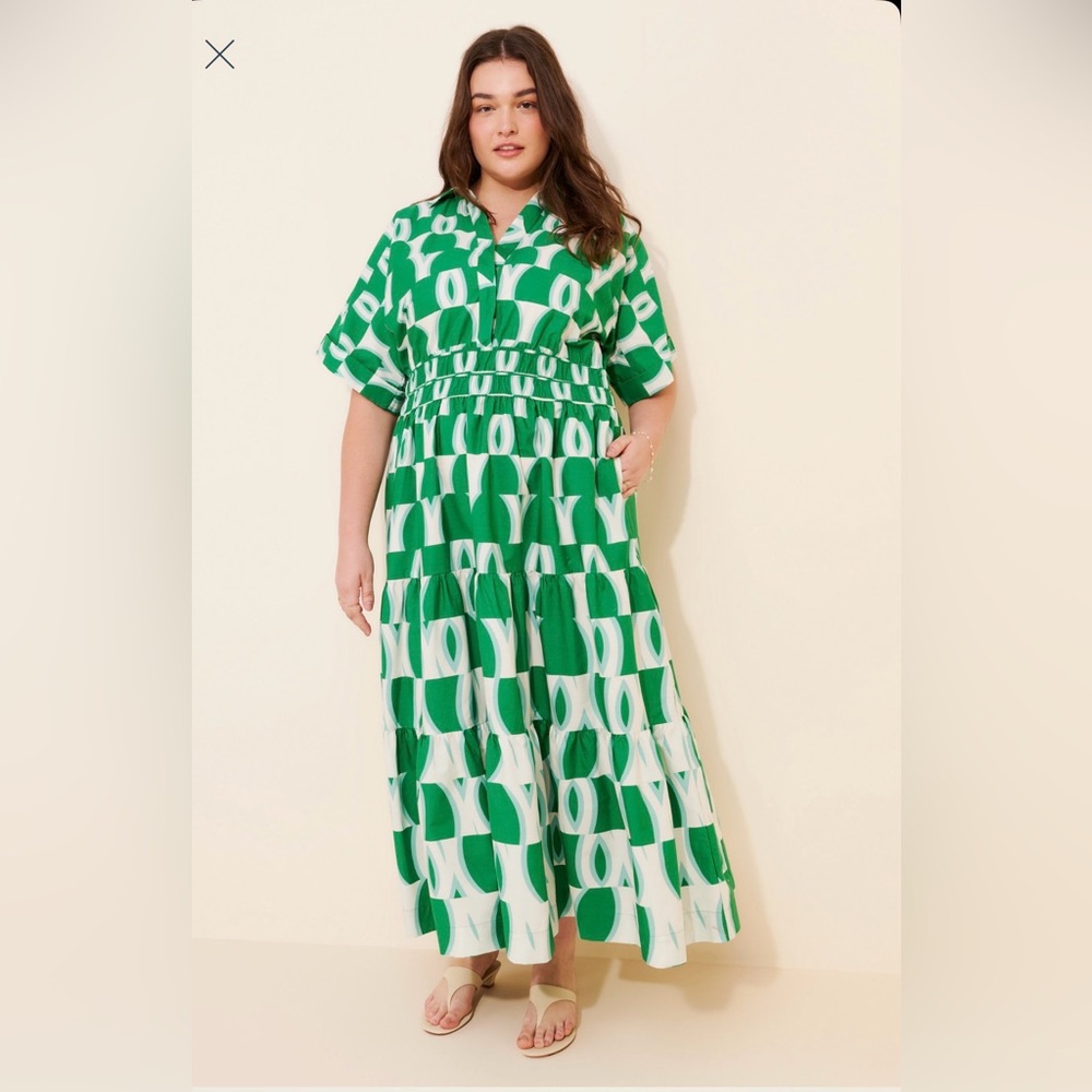 Anthropologie The Somerset Maxi Dress: Shirt Dress Edition in Green size M - Picture 7 of 14